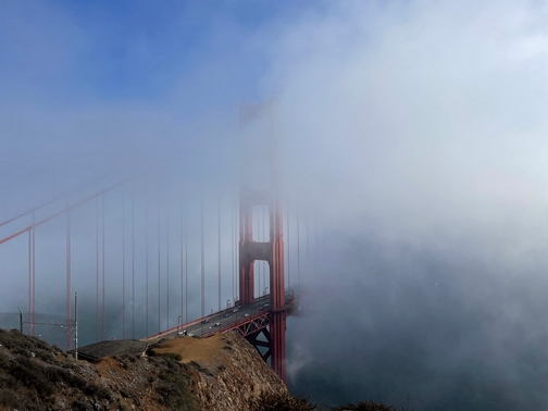 Golden Gate Bridge from Marin highlands Click to enlarge